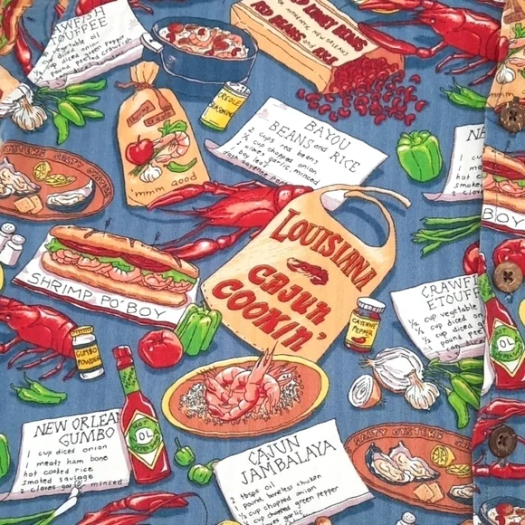 David Carey Original Louisiana Cajun Cooking Shirt - Picture 6 of 8